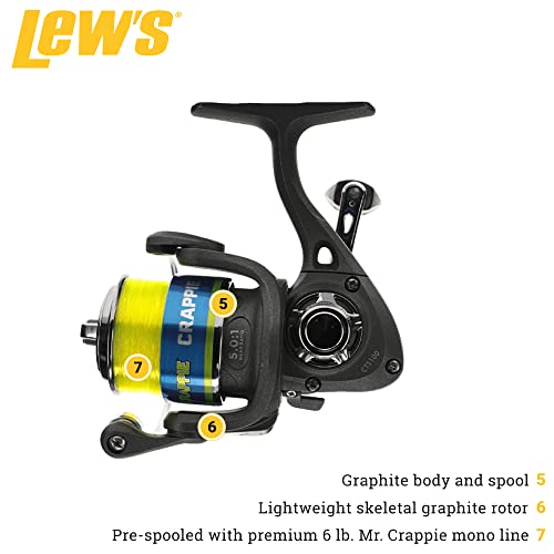 Crappie Thunder Spinning Fishing Reel,2 Bearing System,Right or Left-Hand Retrieve
