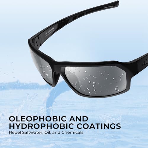 Polarized Fishing Sunglasses,UV400 Protection Full Wrap Frame Sports Cycling Sunglasses