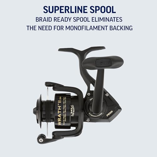 Wrath II Spinning Fishing Reel w/ Felt Front Drag System