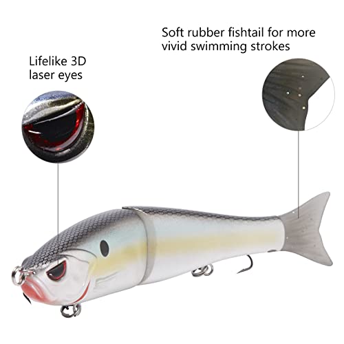 SwimShad Glide Baits Jointed Swimbait Bass Pike Salmon Trout Muskie Fishing Lure