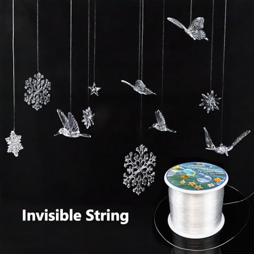 Fishing Wire, 1640ft Clear Fishing Line, Strong Invisible String for Hanging Decorations