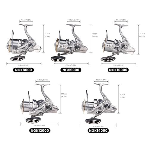 Spinning Reel,17+1BB Graphite Frame Surf Fishing Reels,4.81 Gear Ratio 55lbs Max Drag
