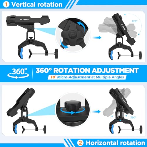 Fishing Rod Holders for Boat, Fishing Rod Holder with Enlarge Clamp