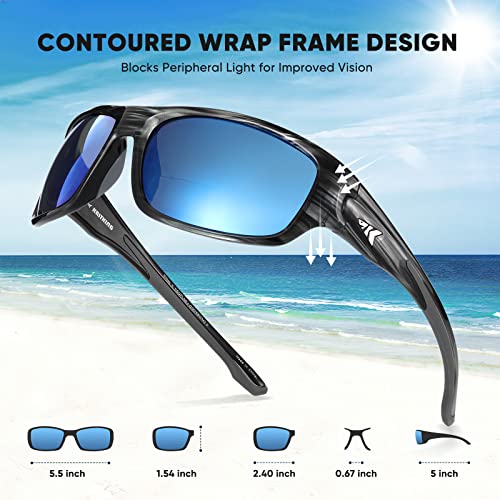 Bifocal Polarized Sunglasses, Bi-Focal x1.5 Magnifications, Wrap Sport Reader Sunglasses