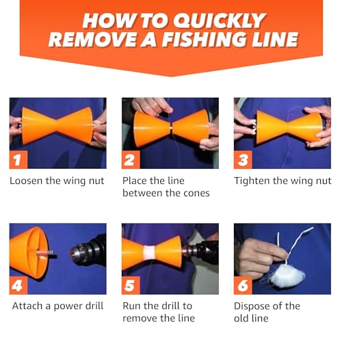 Stripper Removes Strip Line Fishing Reel Accessories (Orange)