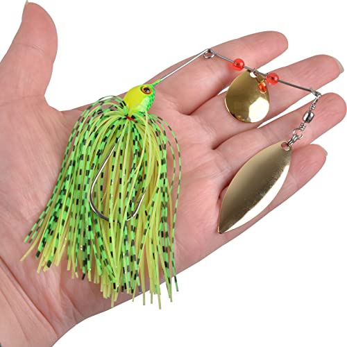 Fishing Lures Spinnerbait,Bass Fishing Lure Spinner Baits Kit Hard Metal