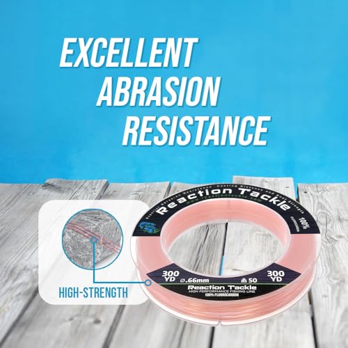 100% Pure Fluorocarbon Fishing Line - High Strength, Abrasion-Resistant, Fast-Sinking, Virtually Invisible