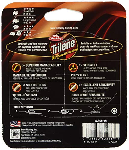 Trilene XL, Clear, 10lb | 4.5kg, 1000yd | 914m Monofilament Fishing Line, Suitable for Freshwater