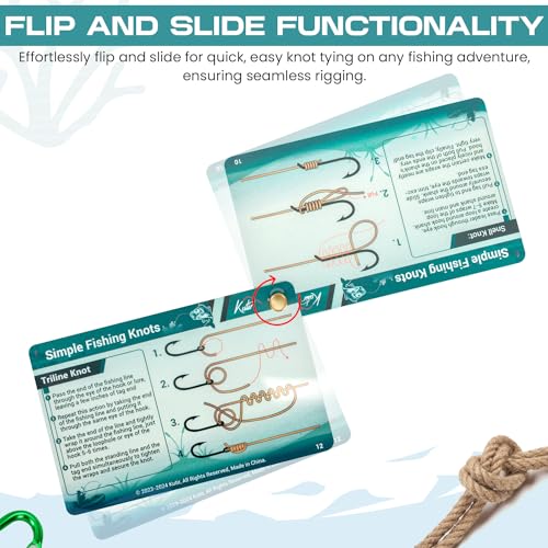 Fishing Knot Cards - Waterproof Deck for Expertly Tying 12 Essential Fishing Knots