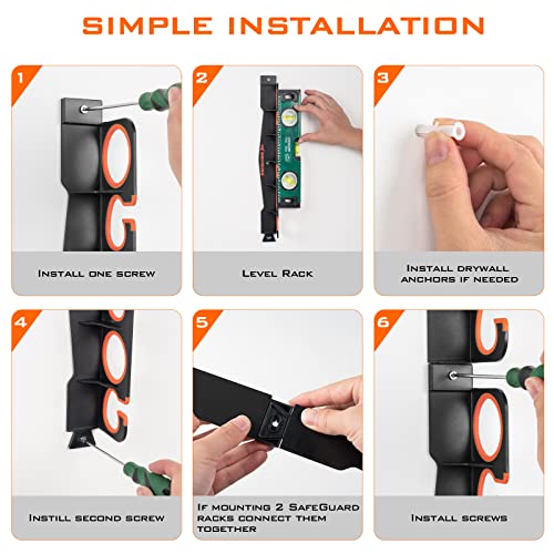 SafeGuard Fishing Rod Holder for Garage,Wall or Ceiling Mounted Fishing Rod Rack