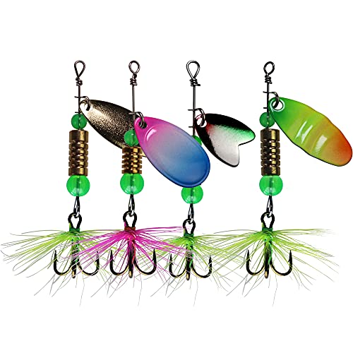 30Pcs Fishing Lures Baits Tackle,Fishing Spoon Lure Spinnerbait Bass Hard Metal Spinner
