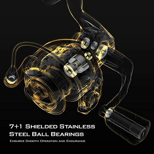 Valiant Eagle Gold Spinning Reel-6.21 High-Speed Gear Ratio,Freshwater & Saltwater Fishing Reel
