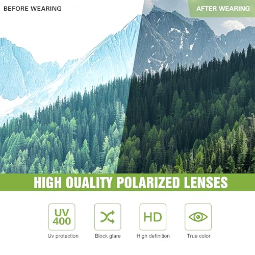 3pcs Polarized Sports Sunglasses for Men, Mens Sunglasses Wrap Around