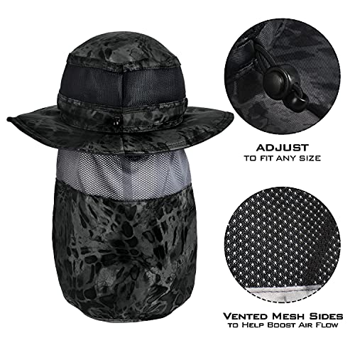 KastKing UPF 50 Boonie Hat Fishing Hat with Removable Neck Flap Sun Hats for Men