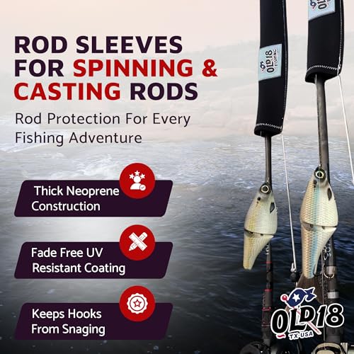 Neoprene Fishing Rod Sleeve Sock | Protective Cover for Poles