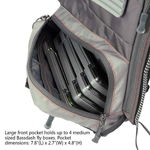 BASSDASH Fly Fishing Vest Adjustable Size with Detachable Water Bottle Holder for Men and Women FV07