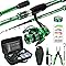 Fishing Rod & Reel Combo,Graphite Telescoping Fishing Pole,Collapsible Portable Travel Kit