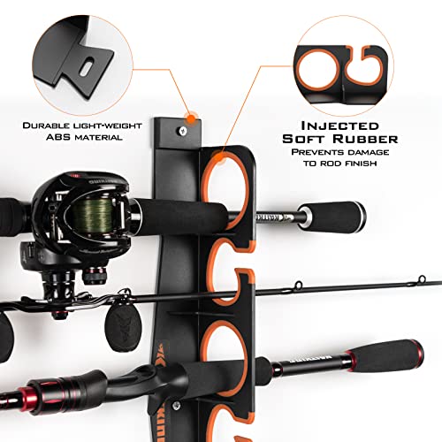 SafeGuard Fishing Rod Holder for Garage,Wall or Ceiling Mounted Fishing Rod Rack
