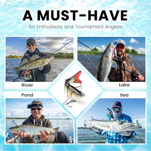 Bass Fishing Lure for Freshwater & Saltwater Lifelike Fishing Lures Multi Jointed Swimbait