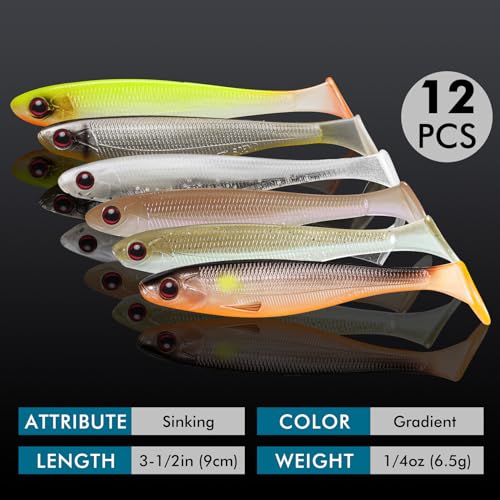 Durable Soft Fishing Lures for Crappie Trout Bass Walleye Panfish,Well-Made Easy Catching Baits