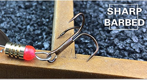 Fishing Lures Spinnerbait for Bass Trout Salmon Walleye Hard Metal Spinner Baits Kit w/ Tackle Box