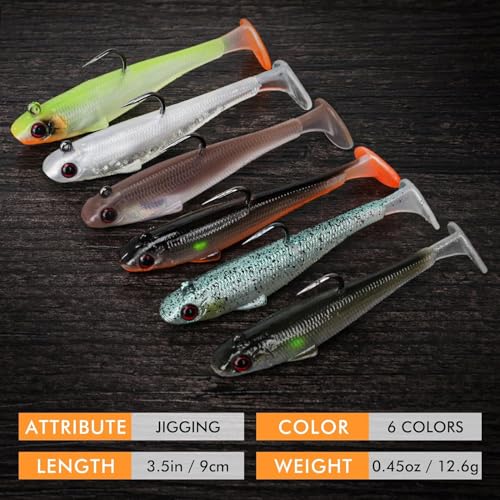 Pre-Rigged Soft Fishing Lures,Well-Made Easy Catching Lures for Family Fishing