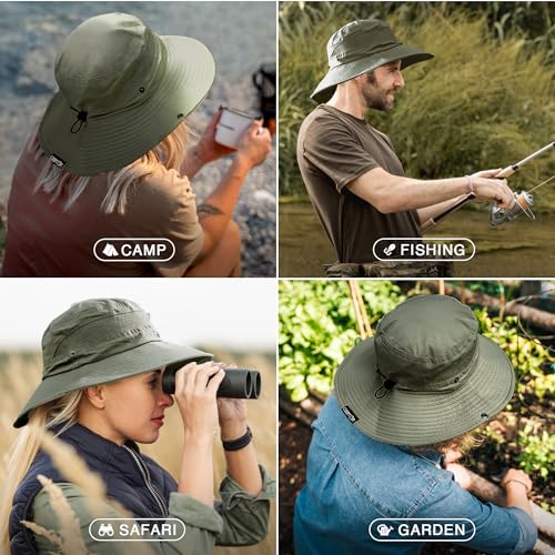 GearTOP Fishing Hat UPF 50 Wide Brim Sun Hat for Women Mens Sun Hat with UV Protection Safari Hats and Hiking Hats for Men