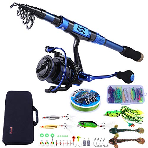 Carbon Fiber Telescopic Fishing Rod 12+1BB Spinning Reel
