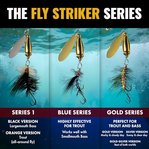 Fly Strikers Proven Nationwide to Out-Fish Any Spinner | Hand-Tied in The USA |Trout, Bass, Steelhead