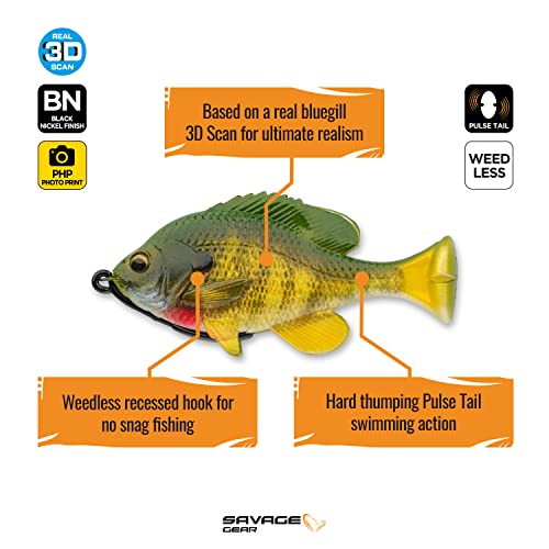 Pulse Tail Bluegill LB Fishing Soft Bait - Lifelike Action & Heavy-duty Hook
