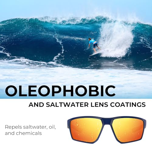 Polarized Sport Sunglasses for Men & Women for Driving Fishing Cycling Running, UV Protection
