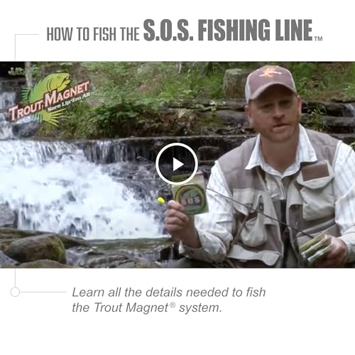 Trout S.O.S. Fishing Line - 350 Yard Spool, .16mm Diameter - Strongest Light Invisible Fishing Line
