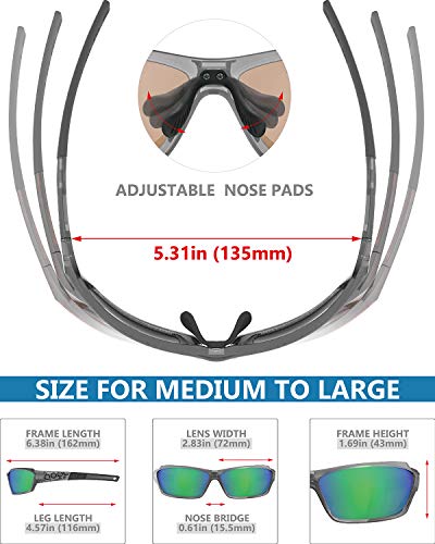 Polarized Fish Sunglasses for Women Men, Driving Running Golfing Cycling