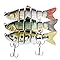 3pcs Lifelike Fishing Lures for Bass,Trout,Walleye,Predator Fish - Realistic Multi Jointed Fish Popper Swimbaits