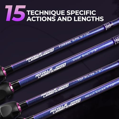 Royale Legend Pro Technique Bass Fishing Rods,KastFlex IM7 Graphite Blanks