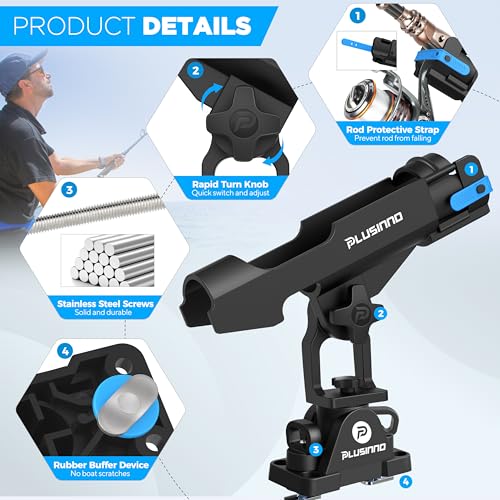 2n1 Fishing Rod Holders for Boat,Kayak Fishing Rod Holder,Fishing Pole Holders