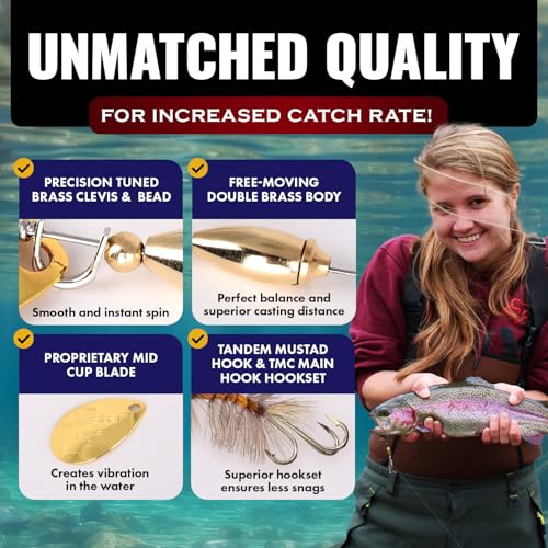 Fly Strikers Proven Nationwide to Out-Fish Any Spinner | Hand-Tied in The USA |Trout, Bass, Steelhead