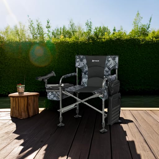 Fishing Chairs with Rod Holder,Folding Ice Fishing Chair for Adults