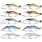 Soft Shrimp Lures,Fishing Saltwater Luminous Shrimp Bait Set Fishing Lures w/ Sharp Hooks