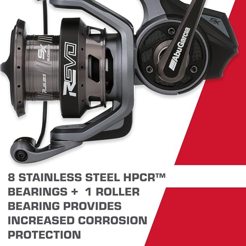 Revo SX Spinning Fishing Reel w/ 8 Stainless Steel HPCR Bearings + 1 Roller Bearing