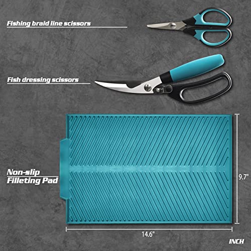 Fish Fillet Knife Set Curved Flex 7"/9" Filet Knife for Filleting & Boning