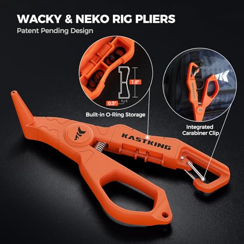 AlumaStream 7.5" Aluminum Fishing Pliers, Crossover Pliers, Wacky & Neko Rig Pliers