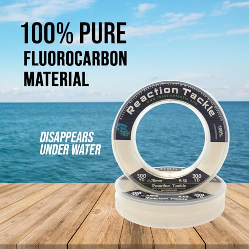 100% Pure Fluorocarbon Fishing Line - High Strength, Abrasion-Resistant, Fast-Sinking, Virtually Invisible