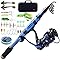 Fishing Rod & Reel Set,Carbon Fiber Telescopic Fishing Rod 12+1BB Spinning Reel