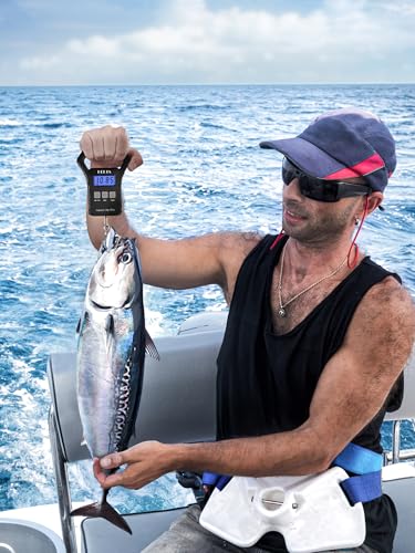 Fish Scale,110lb/50kg Digital Portable Hanging Fishing Weight Scale with Backlit LCD Display