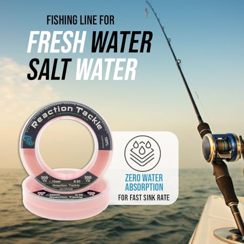 100% Pure Fluorocarbon Fishing Line - High Strength, Abrasion-Resistant, Fast-Sinking, Virtually Invisible