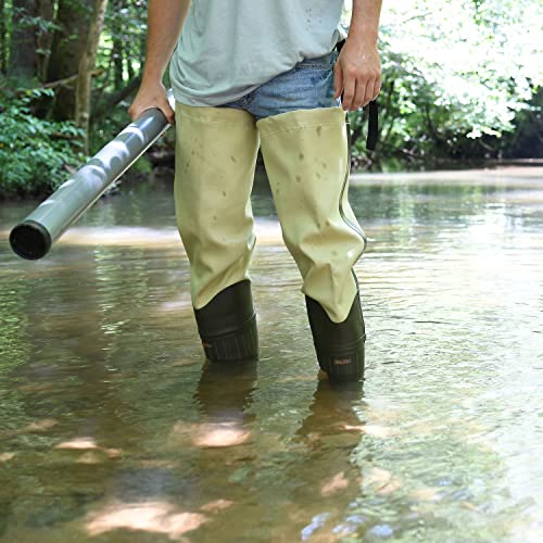 Bull Frogg 3-ply PVC Canvas Waterproof Fishing Bootfoot Hip Wader for Fishing-Size 9