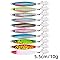 10pcs Hard Metal Jigs Diving Sea Fishing Lures,Minnow Popper Baits Tackle w/ Feather