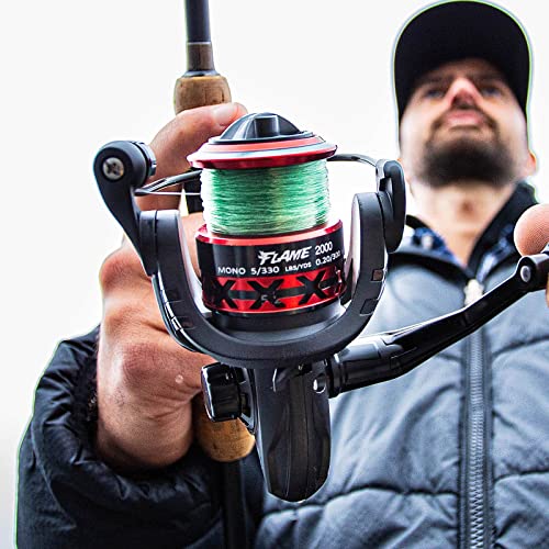 Flame Spinning Reels,Lightweight 9+1BB Ultra Smooth Spinning Fishing Reels-19.8LBs Max Drag