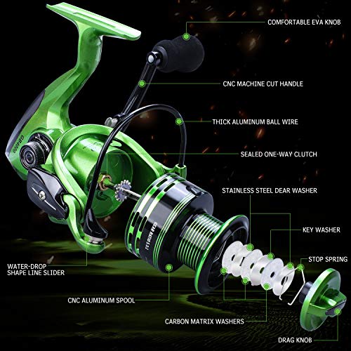 Fishing Reels,13+1BB Light Weight & Ultra Smooth Powerful Spinning Reels